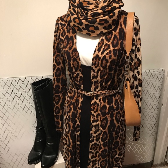 🎈1 Left❣️animal print Leopard Duster, cardigan - Picture 4 of 8